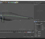 鲸鱼(鲲)C4D 绑定模型含动画绑定