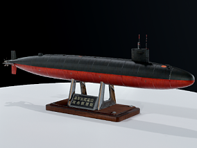 次时代写实美国海军长尾鲨级攻击核潜艇模型