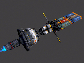 科幻 星际 运输飞船 spaceship 简模星际联盟飞船 宇宙飞船