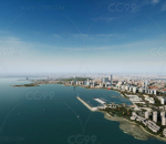 UE4场景数字孪生智慧城市青岛数据可视化通用案例工程