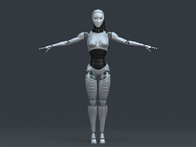 高精度女性机器人 科幻 机械姬 人工智能 女机器人