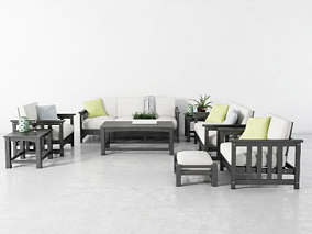 沙发模型沙发椅模型桌子模型客厅桌 (4)