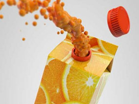 果汁包装模型 果汁包装盒模型 产品包装模型 果汁盒子