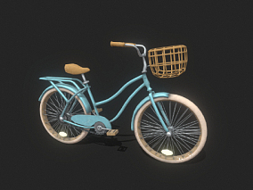 自行车 游戏模型 卡通自行车 低模