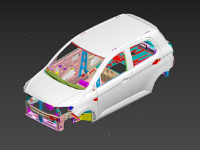 轿车车身 3Dmax模型