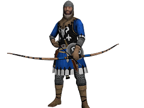 蓝十字军弓箭手 游戏模型