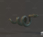 蛇 雕塑 雕像 3D打印 动物 3d模型 动物雕塑 精品
