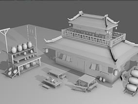 中国古代 建筑 模型