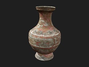中国古董漆器花瓶模型