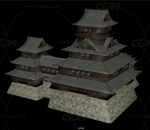 日本城堡 中世纪城堡 古代建筑 中式建筑 古建阁楼 古建大殿 宝殿 皇家园林建筑 黄鹤楼 阁楼
