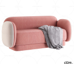 粉色桃子风格时尚设计沙发 max obj fbx 格式