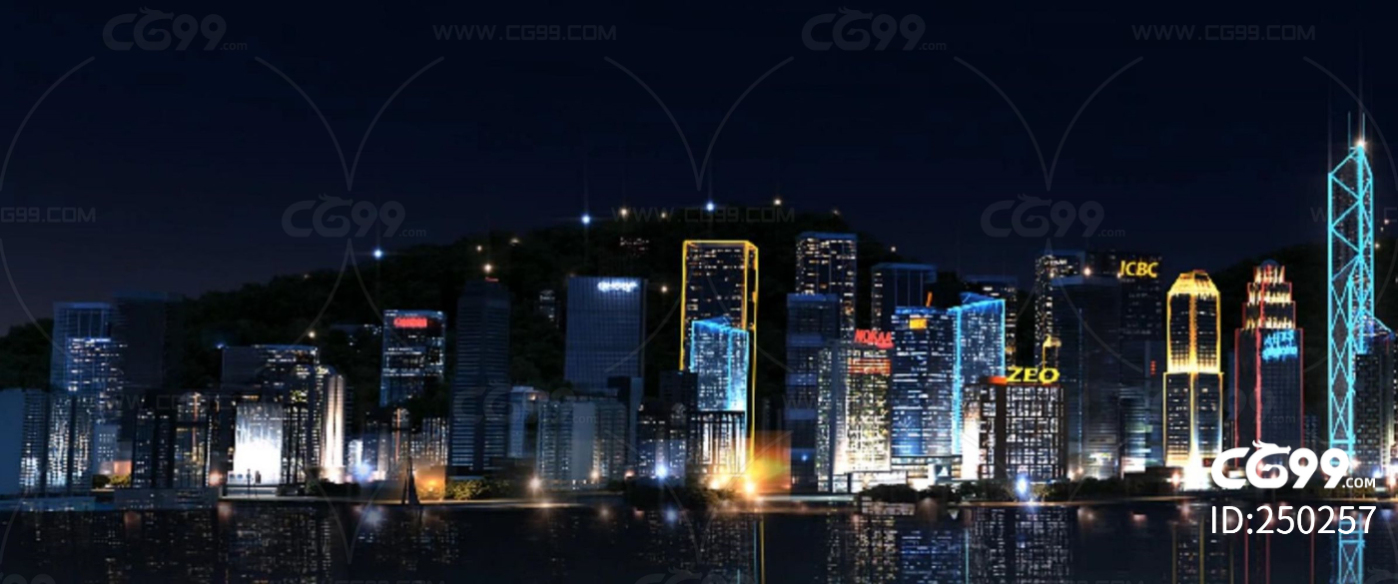 城市CBD建筑 城市鸟瞰 城市 城市CBD 城市夜景 城市高层 城市建筑动画 城市配楼 未来城市