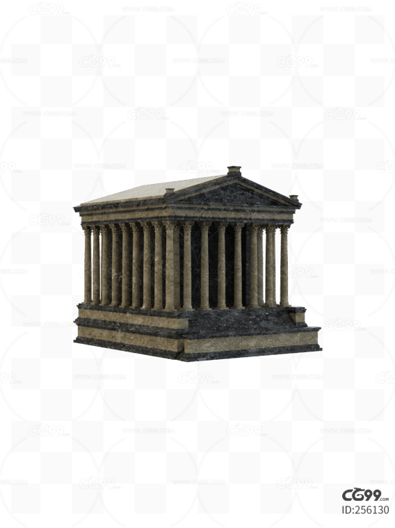 古罗马建筑素材3d元素