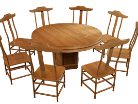 通用家具类模型图 中式圆桌