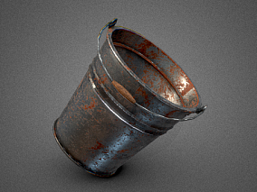 铁桶 桶 水桶 金属桶 油漆桶 锈迹铁桶 打水桶 锡桶 大铁桶 圆柱桶 破桶 水泥桶