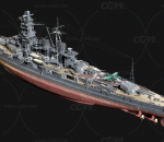 PBR次世代写实二战日本海军金刚级战列舰模型