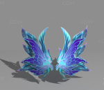 游戏翅膀  飞行动画 游戏角色  蝴蝶翅膀 装备 羽毛 道具 卡通 精灵翅膀 蓝色翅膀