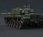 PBR次世代写实台湾M48A1改主站坦克模型