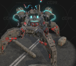 红蝎 机甲 机器人 坦克 战斗机 加特林  镭射 科幻 导弹 AI 武器 机械