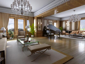 会客厅 高档沙发 钢琴 吊灯 现代风格客厅 奢华客厅 迎客厅 室内装饰装修
