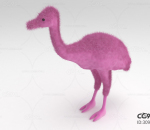 粉色鸵鸟毛绒玩具