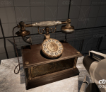仿古黄铜电话 复古 通讯