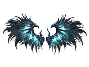 蓝色翅膀 cg模型 西幻风格