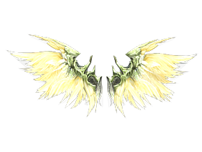 黄金翅膀 cg模型 西幻风格