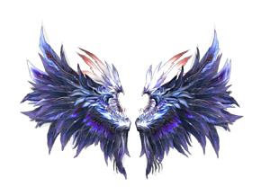 紫色翅膀 cg模型 西幻风格