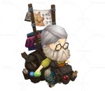 老人旅行家 游戏人物 游戏模型
