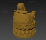 金色弥勒佛 弥勒佛 雕塑 佛祖 雕像 雕塑3D打印 3D模型