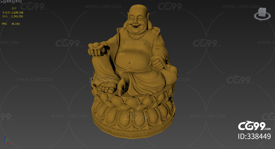金色弥勒佛 弥勒佛 雕塑 佛祖 雕像 雕塑3D打印 3D模型