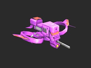 紫色战斗 无人机  游戏模型
