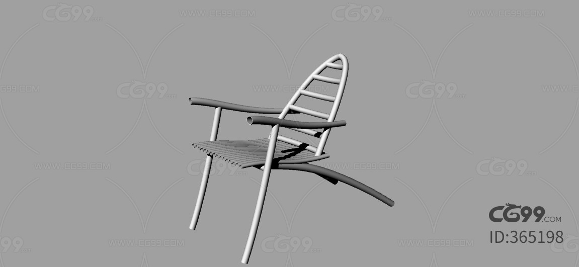 竹椅 椅子 家具 犀牛模型