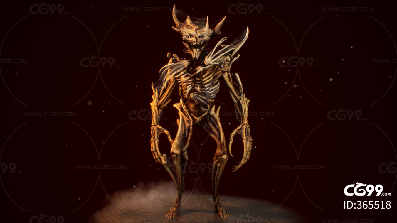 UE4/UE5 地狱恶魔 恐怖怪物 分·裂怪 变异骷髅怪 人形怪