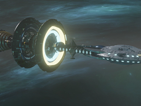 科幻帝国克尔维特宇宙飞船 未来风格 CG模型