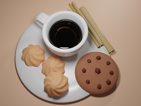 咖啡和饼干 食物 食品 零食
