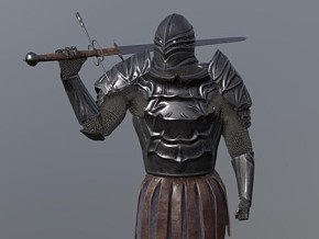 中型骑士 重型铠甲 人物 中世纪 盔甲