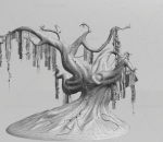 奇幻魔法老树 写实风格 游戏资源