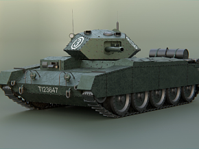 十字军系列坦克 Mk III 写实风格 PBR CG模型