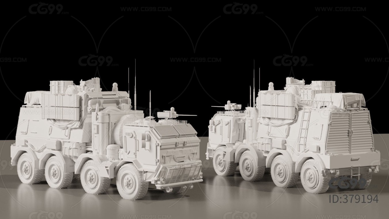 军用卡车概念模型 写实风格 CG模型