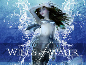 Wings of Water 画笔 雕刻 笔刷