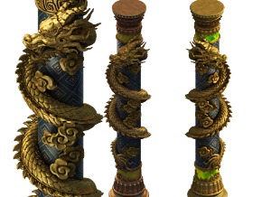 盘龙柱，盘龙，龙，龙柱子，黄金盘龙，石龙柱，金属龙柱，中国龙，浮雕柱子，龙雕像，柱子，雕刻柱子