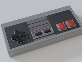 NES游戏手柄 控制器 卡通风格 遥杆 外设