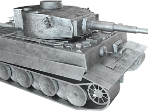 金属质感虎式坦克 装甲车 卡通坦克