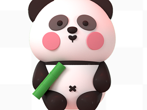 熊猫 黏土风卡通动物 IP元素 吉祥物