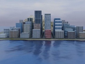 城市  场景  建筑  海洋  写实