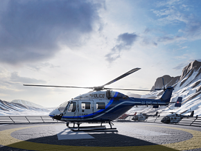 直升飞机素材 模型 救援飞机 可驾驶飞机 蓝图 模型 虚幻引擎3D模型 UE5