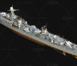 次时代 写实 一战法国海军“埃米尔· 贝尔坦”号 布雷巡洋舰模型 军事载具 军舰 海军