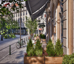 欧美街道 现代城市 都市 店铺 餐厅 地铁口 咖啡馆 基建 UE5